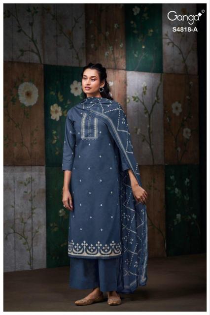 Ganga nayanshi 4818 cotton dress material wholesale